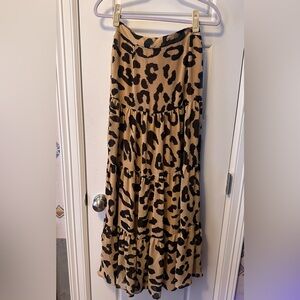 Leopard Print Maxi Skirt